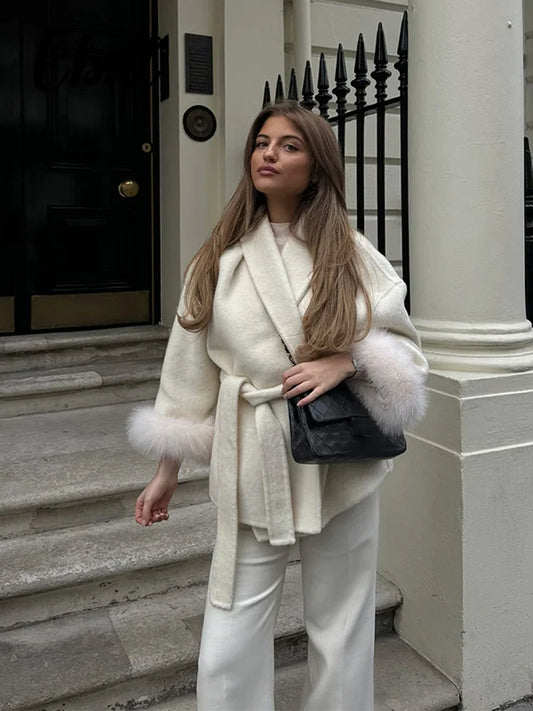 Manteau Hiver Femme Long à Lacets Chic et Confortable