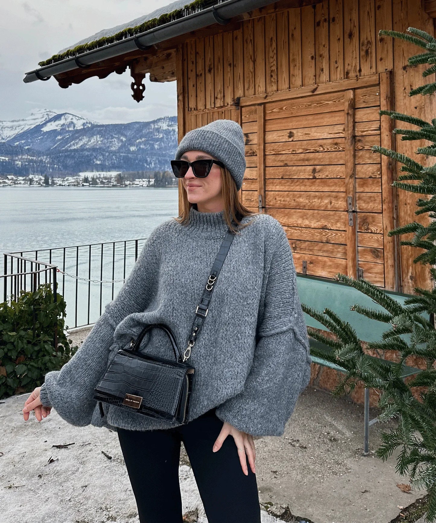 Pull Femme Col Montant Décontracté Automne Chic