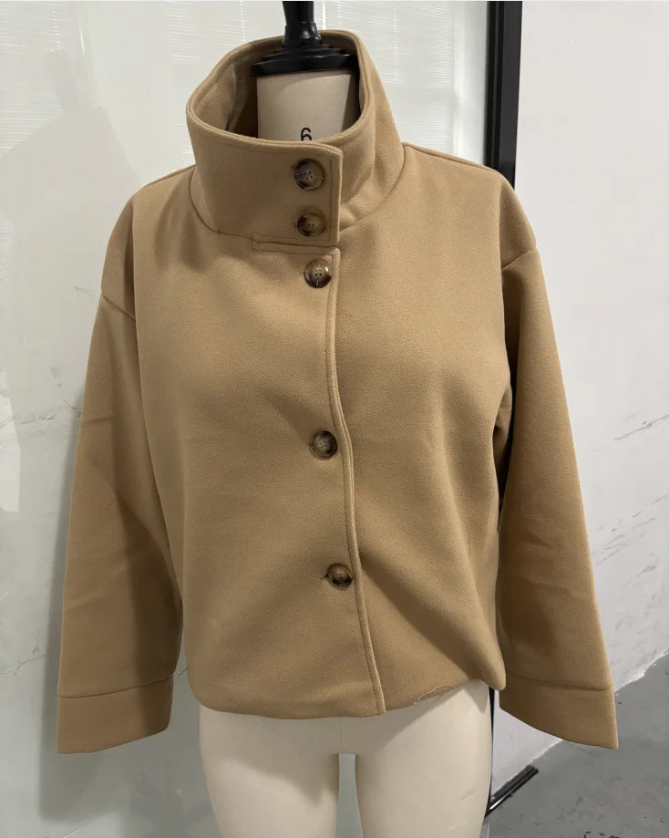 Veste Femme à Manches Longues en Laine pour l'Automne