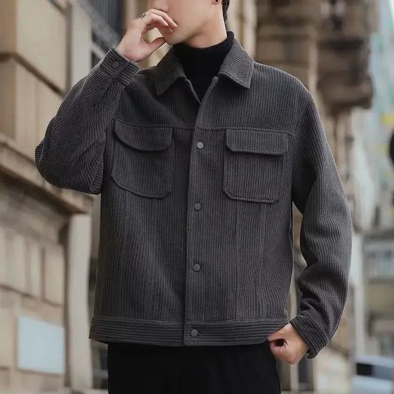 Veste Slim Fit Homme Style Coréen Tendance Automne-Hiver