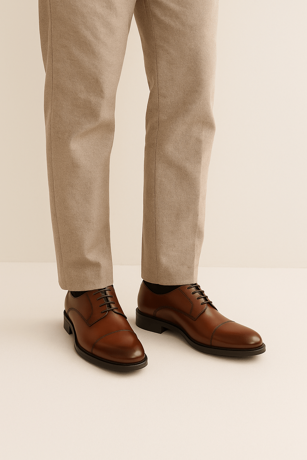 Chaussures Oxford en Cuir Lisse pour Homme avec Intérieur Rembourré