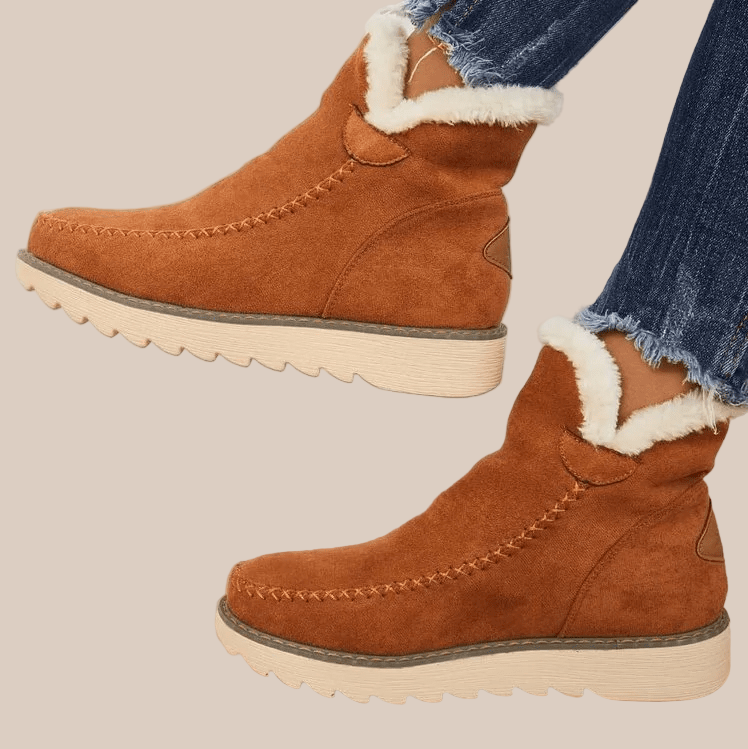 Chaussures d'Hiver Femme Imperméables avec Semelle en Caoutchouc