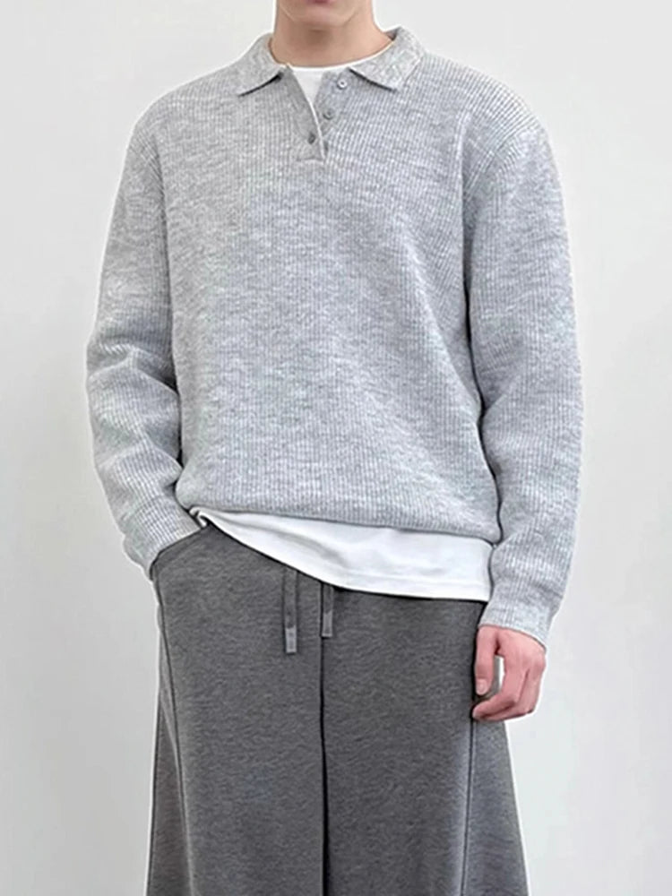 Pull polo en maille décontracté