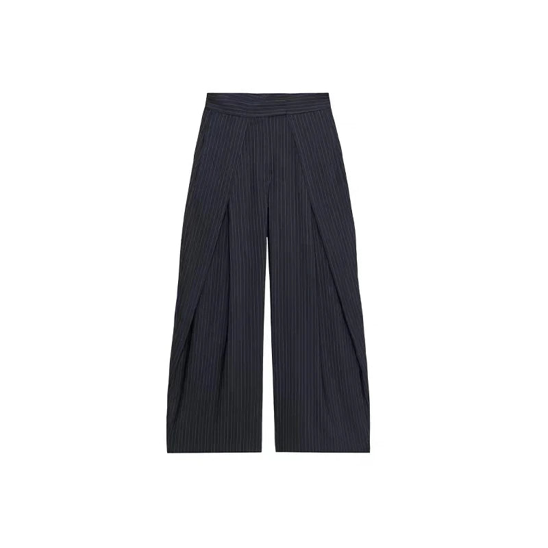 Pantalon Femme Baggy Taille Haute en Denim