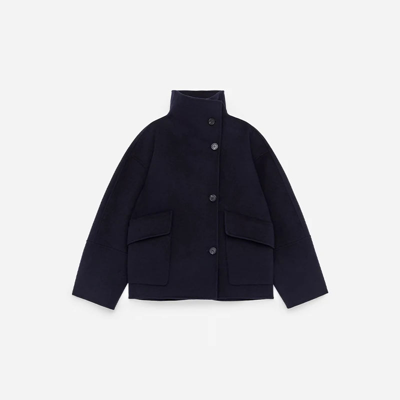 Veste Femme à Manches Longues en Laine pour l'Automne