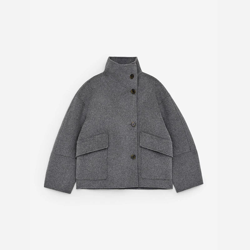 Veste Femme à Manches Longues en Laine pour l'Automne