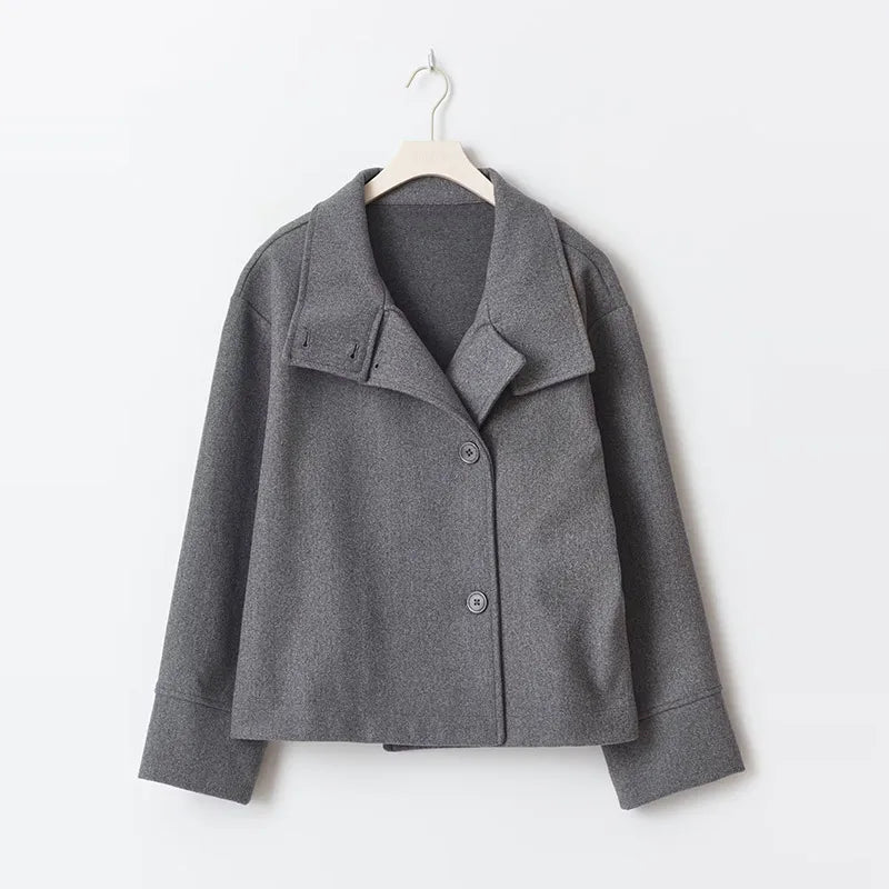 Veste Femme à Manches Longues en Laine pour l'Automne