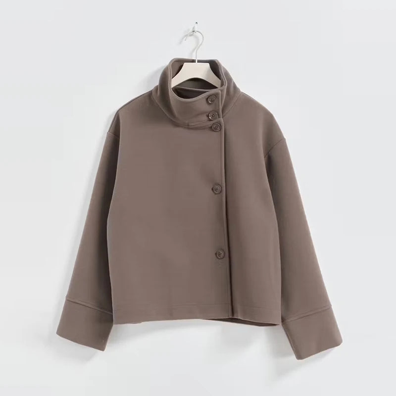 Veste Femme à Manches Longues en Laine pour l'Automne