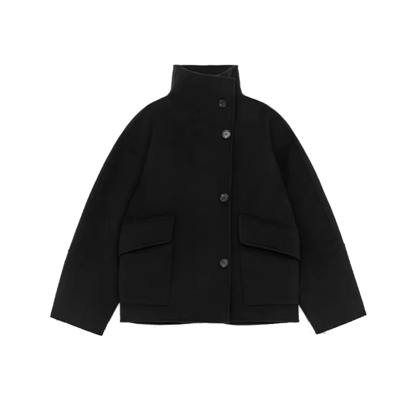 Veste Femme à Manches Longues en Laine pour l'Automne